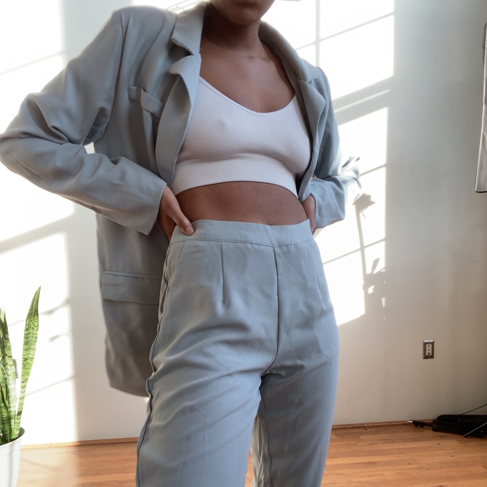 Pretty Little Thing | Powder Blue Suit SET